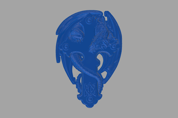 Cros with the Dragon for CNC | 3d print model