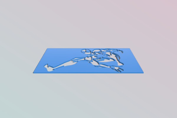 Spiderman Venom stencil 2 | 3d print model