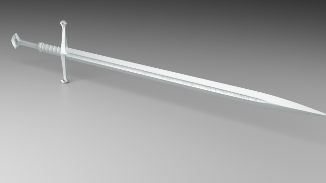 lord of the rings Andúril sword prop