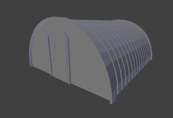 Half Round Work Shed | 3d print model