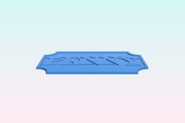 My Customized Nameplate penny | 3d print model