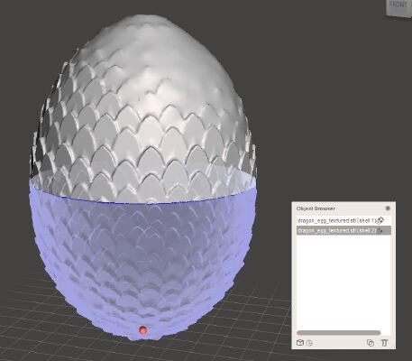 Dragon Egg - Sliced in half | 3d print model