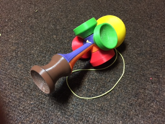 5-Cup Kendama ("+" style) | 3d print model