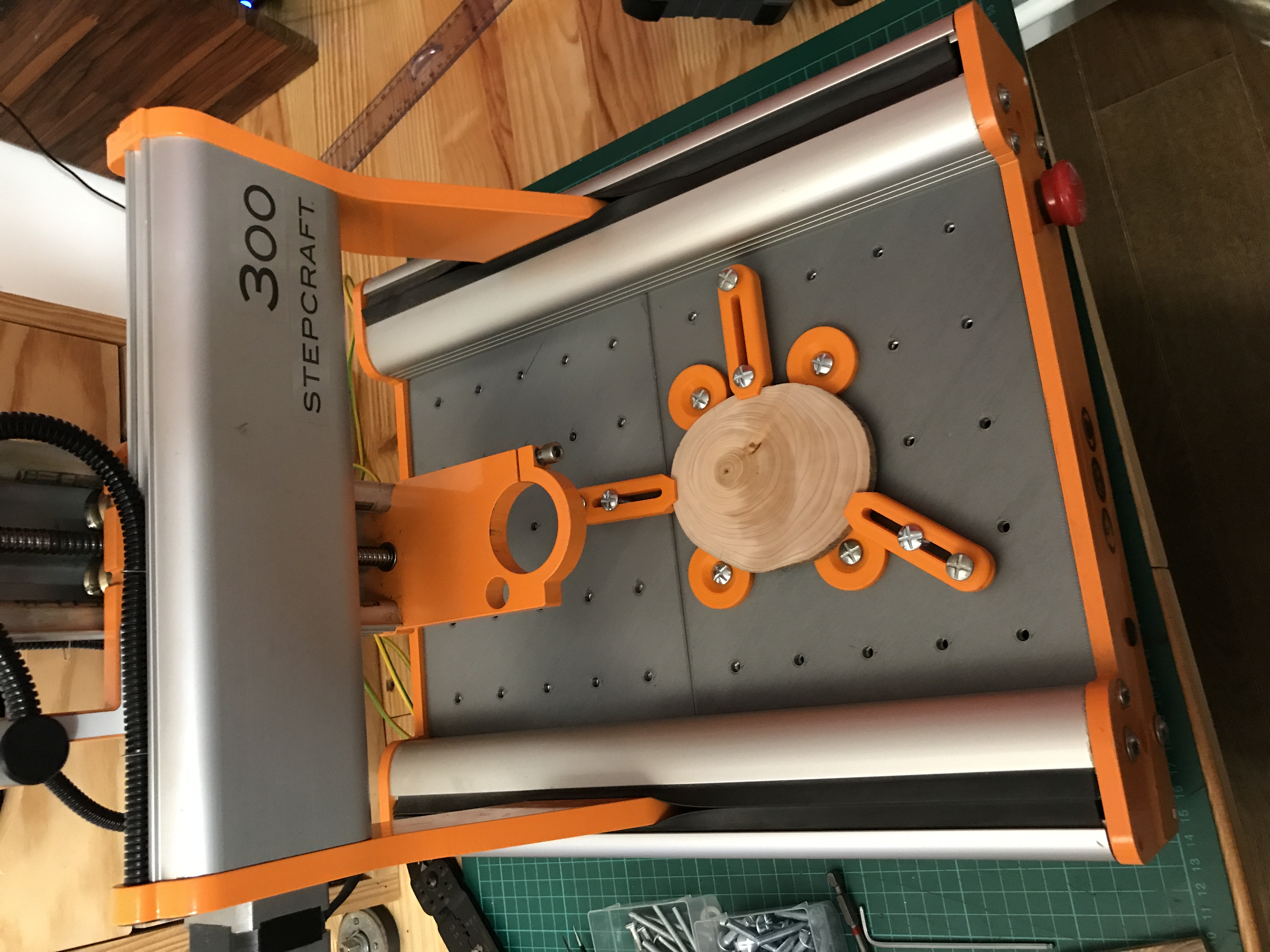 Stepcraft table clamping