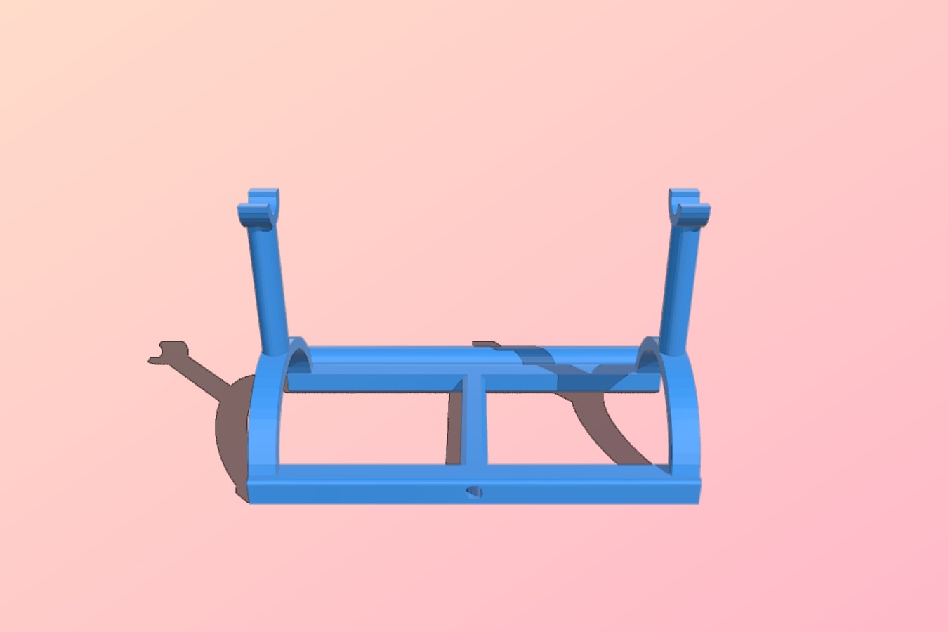 Filament holder with pole.