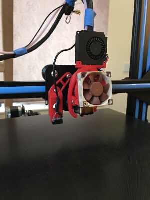 CR-10 custom hotend cooling and microswitch bed leveling probe | 3d print model
