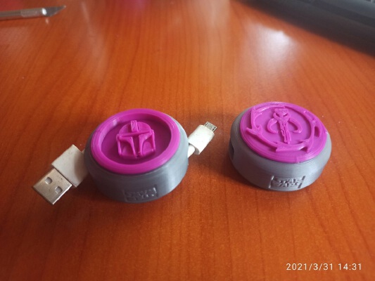 USB Cable Reel Mandalorian | 3d print model