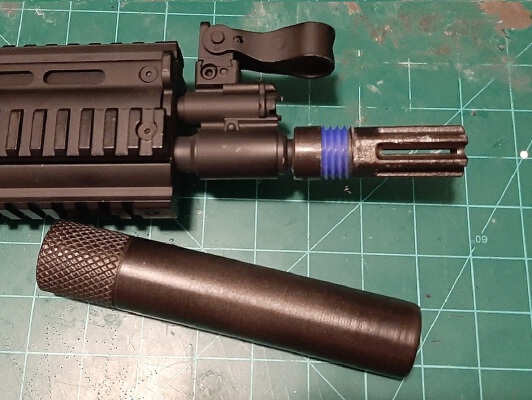 Airsoft Flash Hider and Mock Silencer Remix | 3d print model