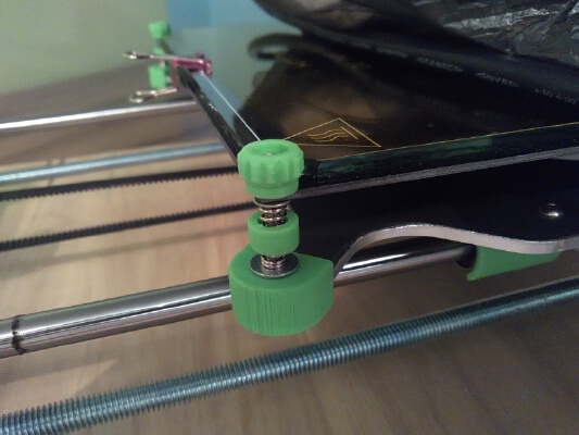 Prusa I3 bed regulator with low profile | 3d print model