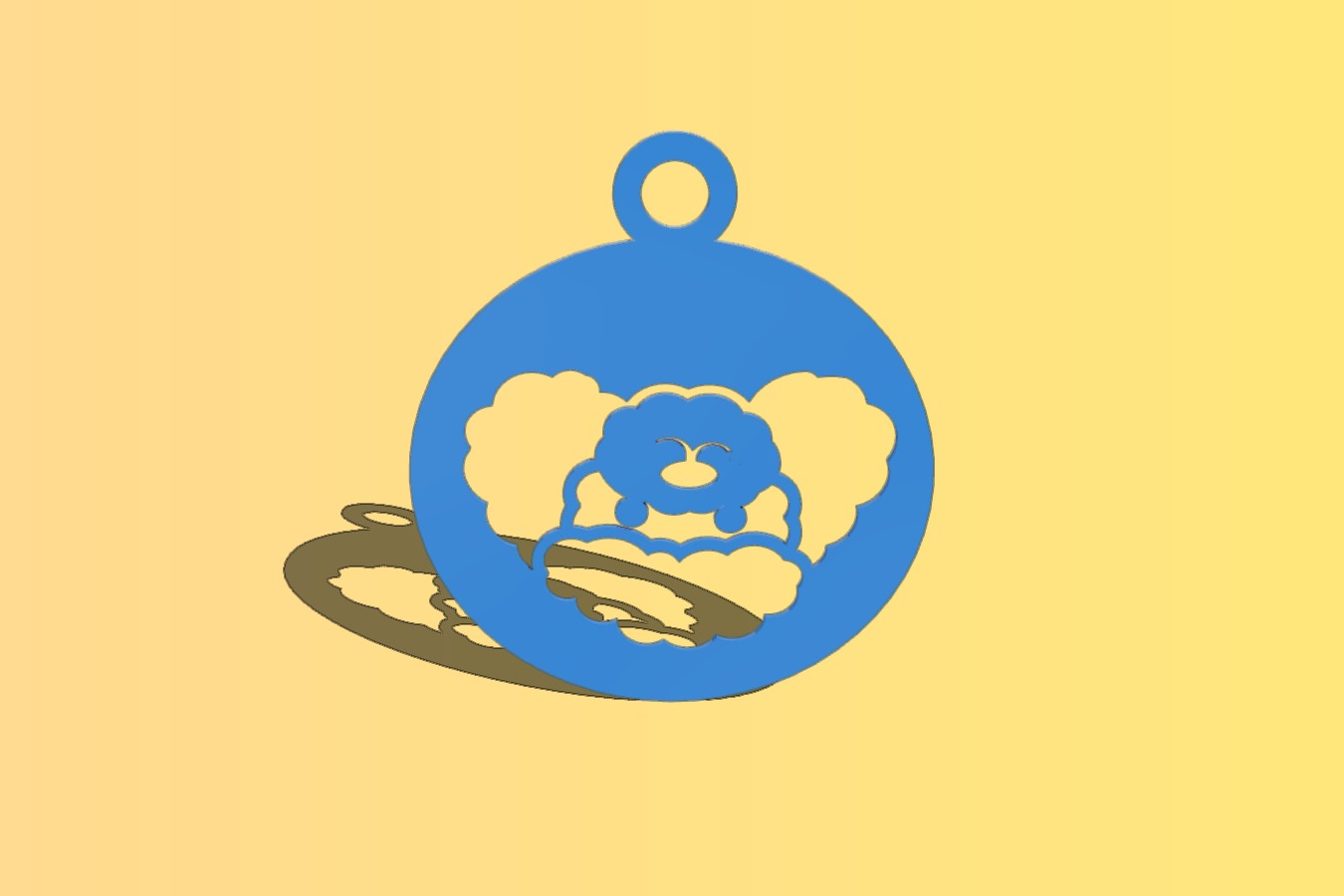 Poodle coffee stencil