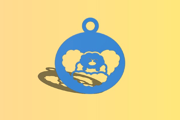 Poodle coffee stencil | 3d print model