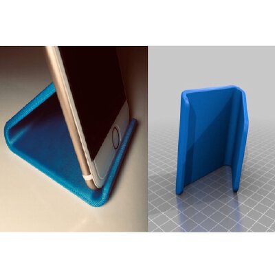 Phone holder Phone stand - print on side | 3d print model