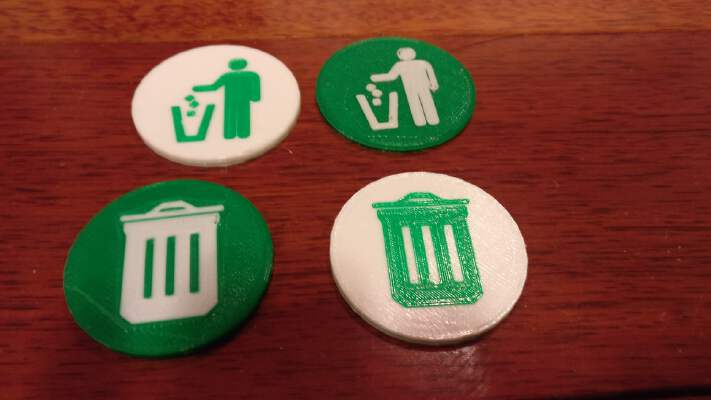 2-Color Garbage Logo | 3d print model