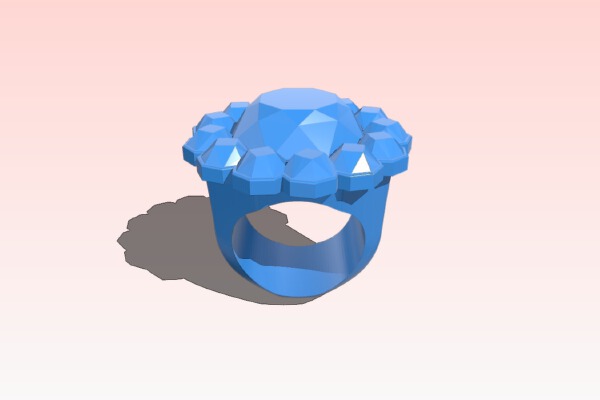 Rhinestones Ring | 3d print model