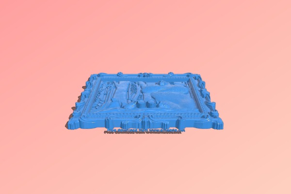 Picture of man with binoculars in front of a bear | 3d print model