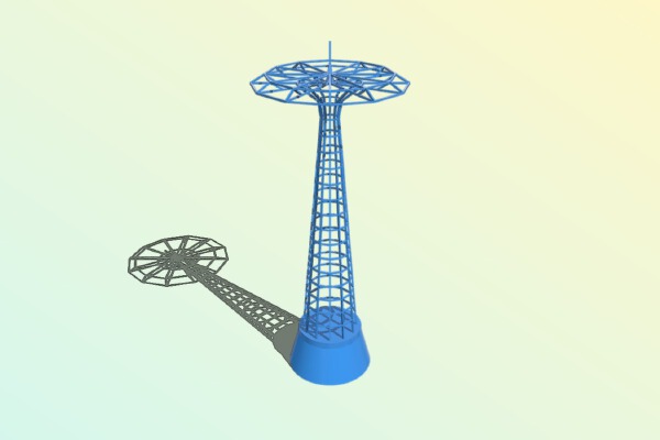 Coney Island Parachute Tower 2 | 3d print model