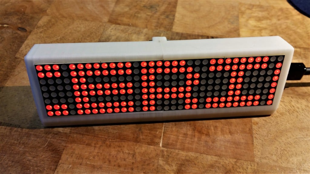 Case for LED display with STM32 and MAX7219 LED driver.