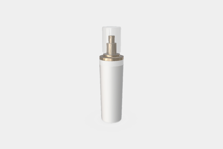 Lotion Bottle with Gold Lid Mockup