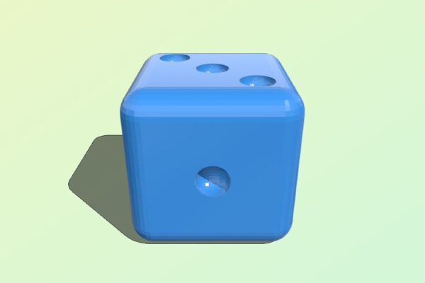 6 Sided Die for Dual Extruders | 3d print model