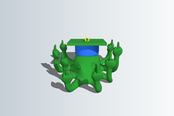 Graduated Fucktopus | 3d print model