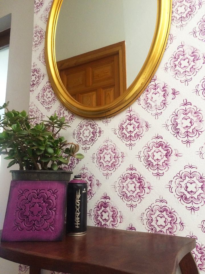 floral wall stencil