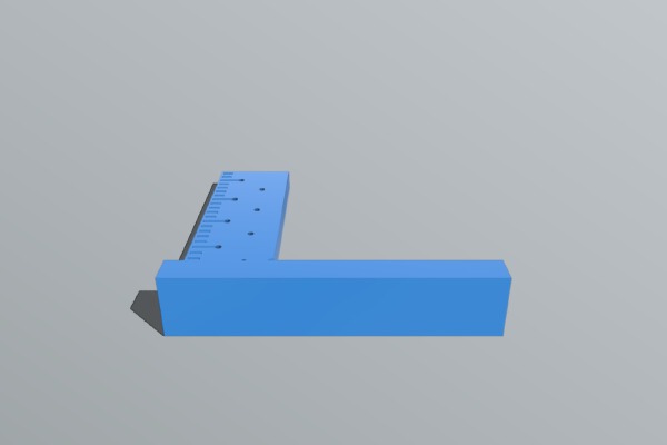 Customizable Square ruler | 3d print model