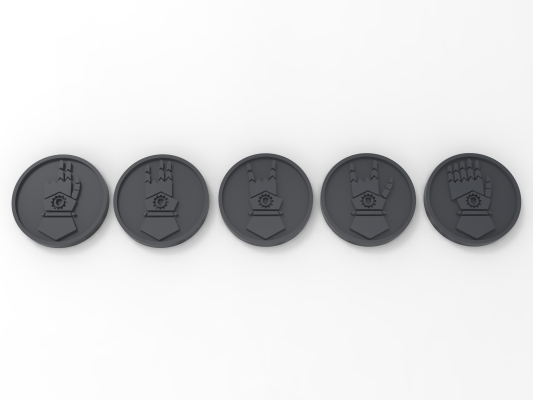 Iron Hands Counting Hands Objective Markers | 3d print model