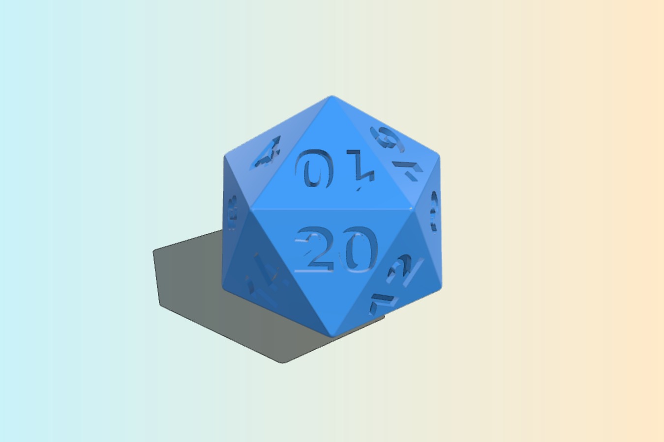 20 faced Dice