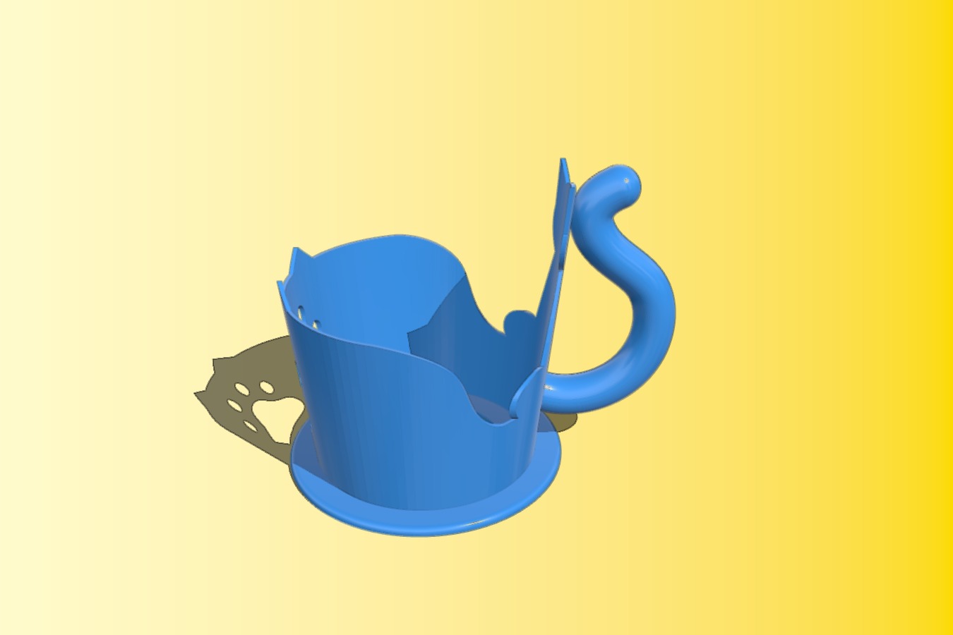 (V2)Cat type 7 oz paper cup holder