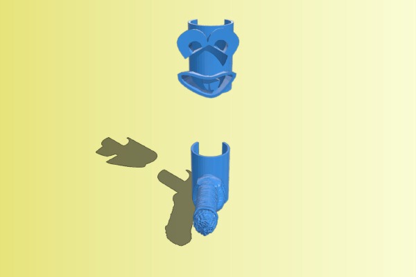 bi-polar-kugel-schrei-polar-baer manschette (NSFW) | 3d print model