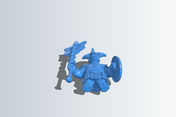 Rhino banner warrior | 3d print model