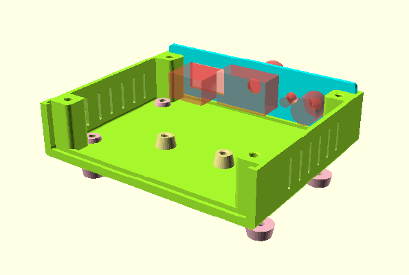 Customizable Project Box with parts layout | 3d print model