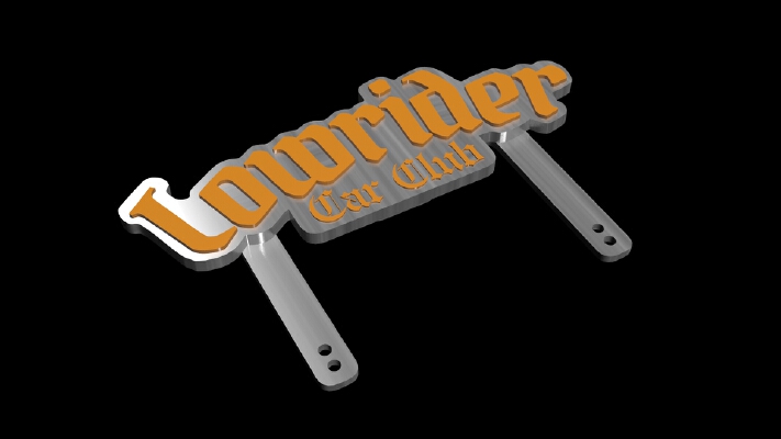 Lowrider Plate Decoration | 3d print model