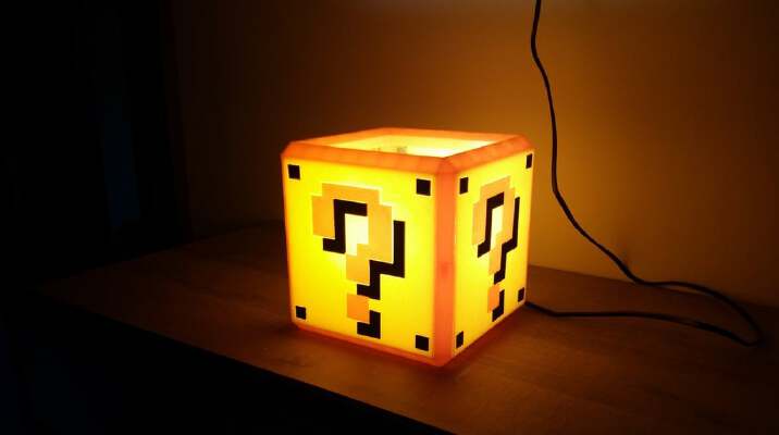 Mario Bros QuestionBox Lamp | 3d print model