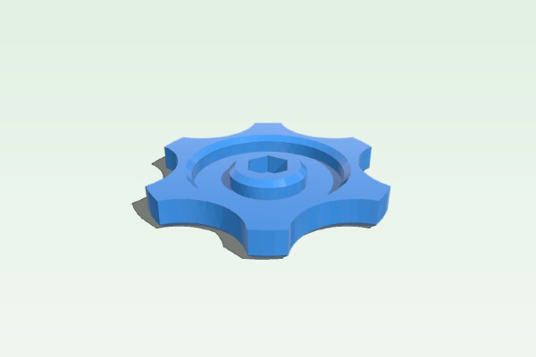 Thumb Knob for #6 nut | 3d print model