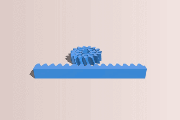 Parametrische Zahnstange mit Ritzel / Parametric Gear Rack and Pinion | 3d print model