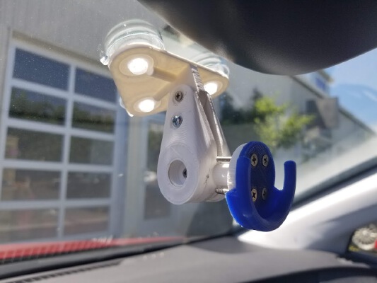Popsocket Holder for Parametric Adjustable Suction Cup Mount | 3d print model