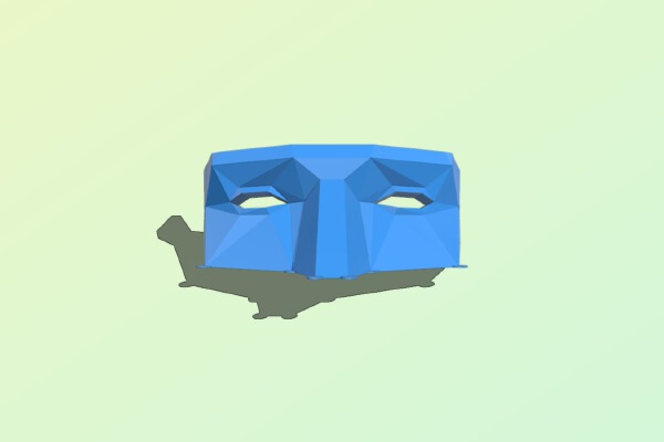 Low Poly Masquerade Mask | 3d print model