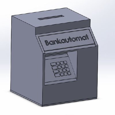 ATM Bankomat  money box Bankautomat | 3d print model