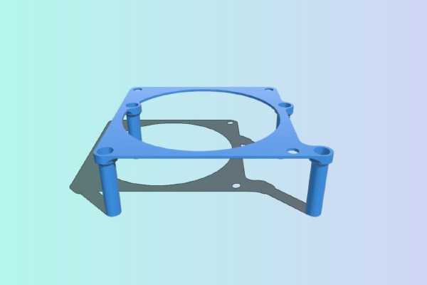 RAMPS-FD 80 mm Fan Mount | 3d print model