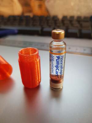 NovoRapid Pump Cart Insulin Holder Keyring | 3d print model
