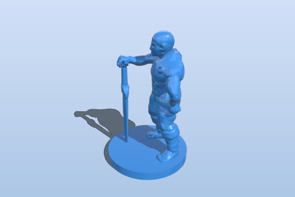 DesktopHero Waiting Warrior (Dungeon Twister Original proxy) | 3d print model