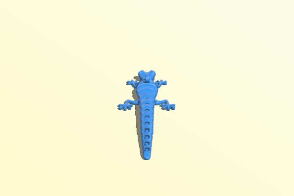Articulated Lizard KeyChain | 3d print model