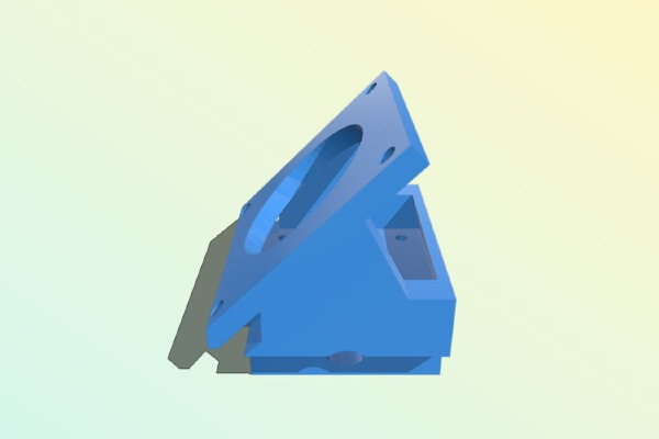 Nema 23 to 17 adapter with offset angle. | 3d print model