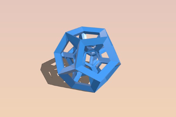 Dodecahedron within another Dodecaheron | 3d print model