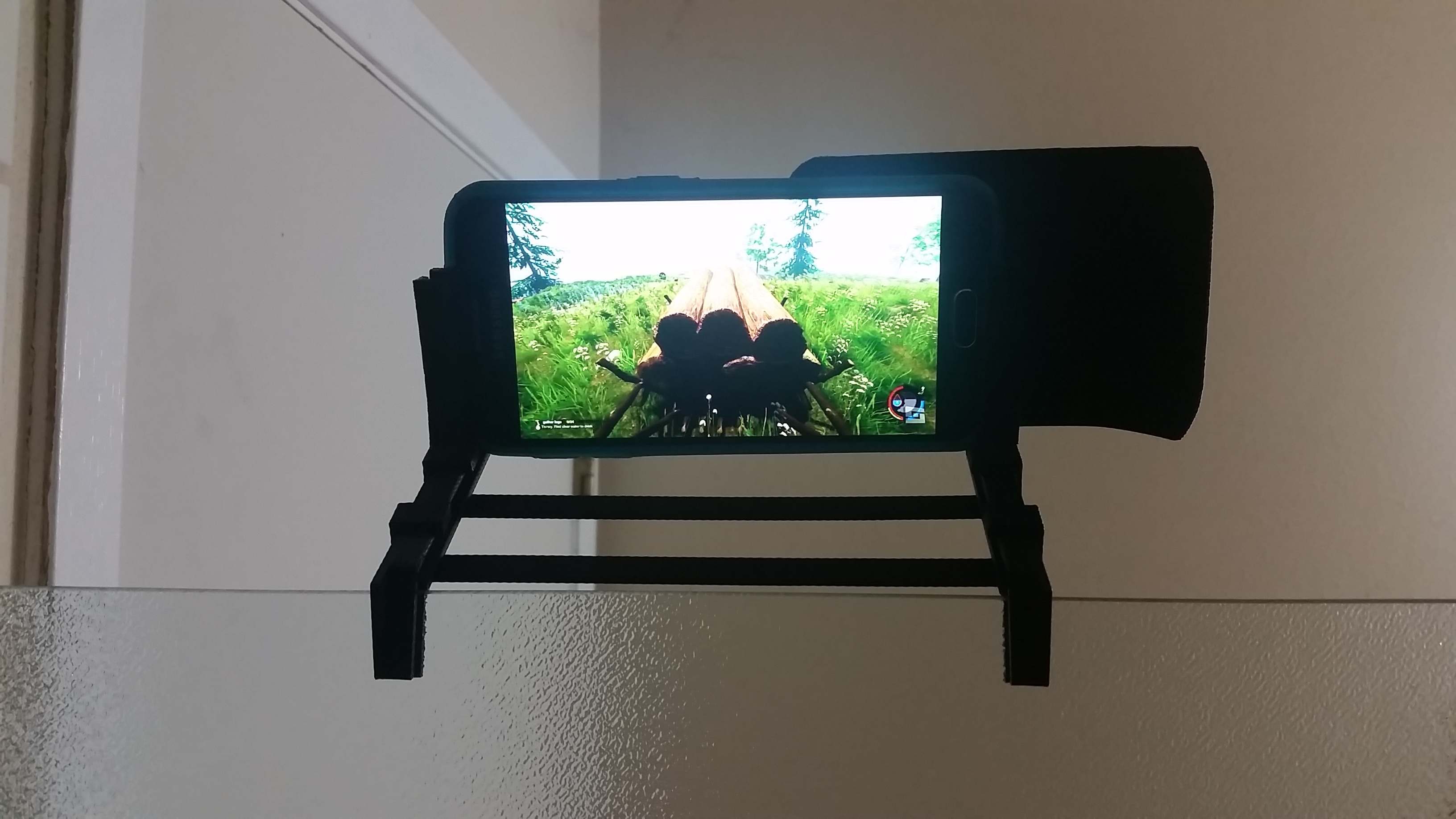Phone mount for shower