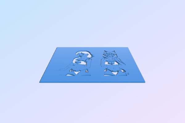 Star Wars - Ahsoka and Barriss Kitty Lingerie - Stencil | 3d print model