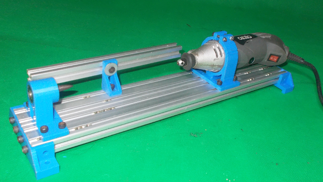 015-Homemade Mini Lathe Chuck Drills Spindle Power Wood DIY Headstock Tool Rest Tailstock Drill