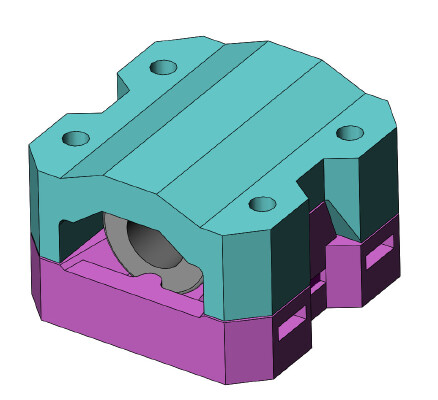 Reduced Binding Y bearing Block for Zaribo & Haribo | 3d print model