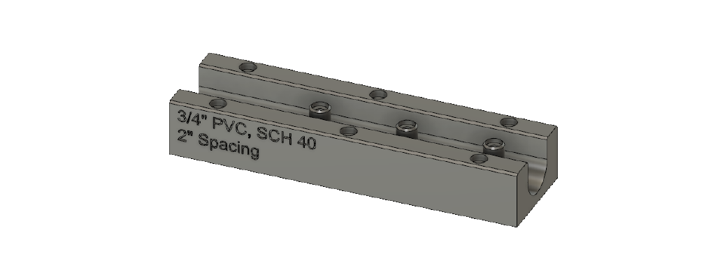 3_4 Inch PVC Pixel Jig (Multiple Spacing) | 3d print model